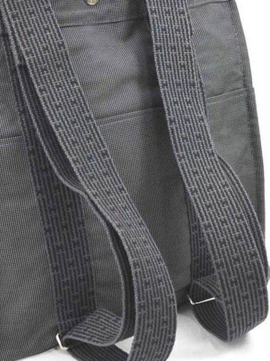 Auth HERMES Sac Ado PM Backpack Dark Gray Canvas/Silvertone - e61292g main image 4